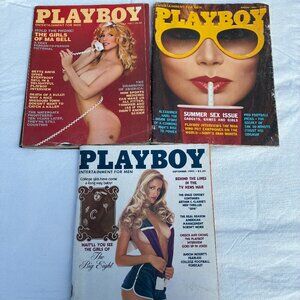 Playboy Magazines Lot Of 3 July August September 1982 Centerfolds